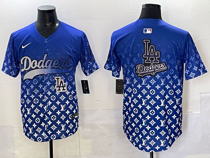 Men Los Angeles Dodgers Blank Blue Nike 2025 MLB jersey 011